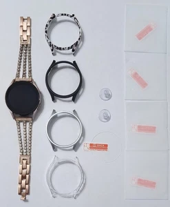 Samsung Galaxy Watch 4 40mm avec Bracelet Montre, 5 Protections d'écran, 4 Étuis Bumper - Photo 1 sur 20