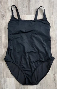 Athleta Swimsuit Hermosa Large Petite Black One Piece Bathing Suit - Picture 1 of 5