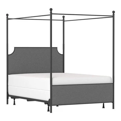 Hillsdale McArthur Metal/Fabric Upholstered Queen Canopy Bed in Black - Image 1 of 4