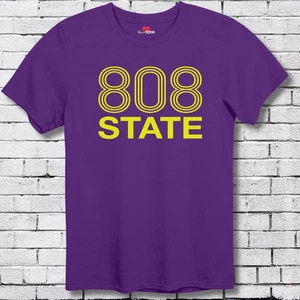 808 State - Rave Shirt EDM Music Festival Techno Acid House Dance Unisex Mens Re - Picture 1 of 86