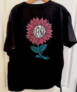 Camiseta negra Vans Planta roja girasol para hombre talla L - Imagen 1 de 7