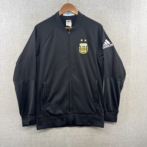 Chaqueta de Pista Adidas Argentina AFA Para Hombre Mediana Negra Fútbol Fútbol Cremallera Completa* - Imagen 1 de 17