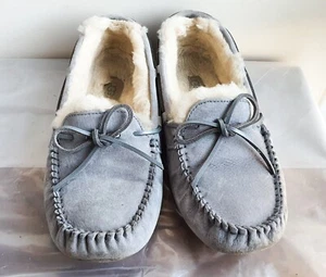 UGG Dakota Ash Fog Shearling Lined Fur Slippers - Women's UK Size 4 - Picture 1 of 7