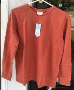 Kids Cat & Jack sz XL Burnt Orange Drop Shoulder Long Sleeve Sweatshirt New E - Picture 1 of 5