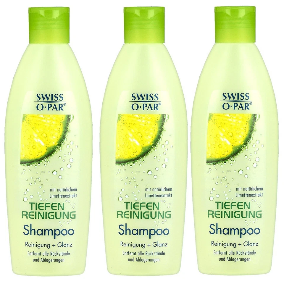 3x 250ml Swiss O Par Champú Limpieza Profunda Brillo Natural Extracto de Limas Foto 1 de 1