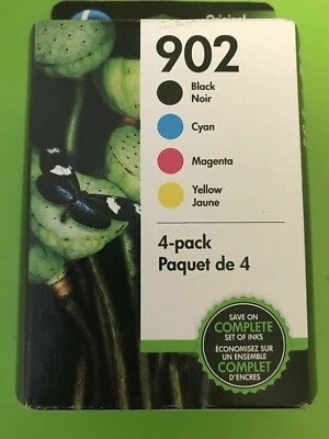 Genuine HP 902 Color ink Cartridges B/C/M/Y for HP 6975 Printer-OEM-4PK - Image 1 of 4