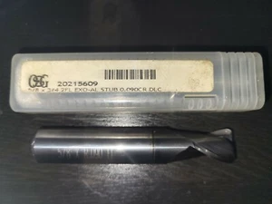 1 pc 5/8 2 FLUTE SE STUB CARBIDE END MILL .090cr  OSG ECO-AL Diamond Coated .625 - Picture 1 of 8