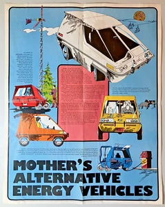 Great Images! 1970s Electric Vehichle EV Environmentalism Green Poster - Picture 1 of 6