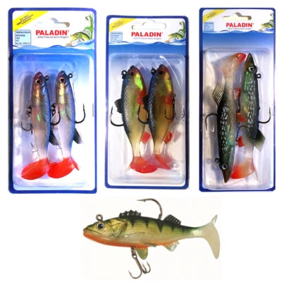 PALADIN TRICK-FISCH GUMMIKÖDER HECHT BARSCH FORELLE GUMMIFISCH RAUBFISCH KÖDER - Bild 1 von 4