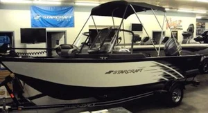 -2- Starcraft Boats CHROME Vinyl Decals LARGE L@@K Sticker Ski Wakeboard Fishing - Foto 1 di 1