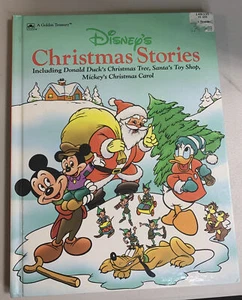 Disney's Christmas Stories 1989 Golden Book HC New 3 Stories In One Mickey Mouse - Picture 1 of 7