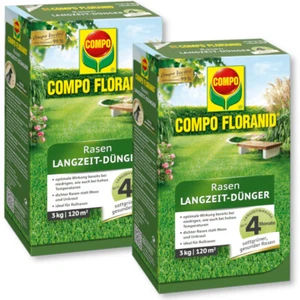 Langzeit Rasendünger COMPO FLORANID Rasen Langzeit-Dünger 2x3 kg - Bild 1 von 1