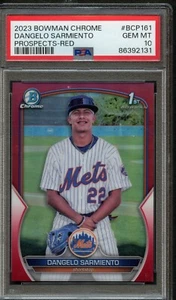 BB - 2023  Bowman Chrome - Red Ref - #BCP161 - Dangelo Sarmiento - PSA 10 - Picture 1 of 2