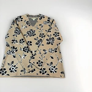 Camisa Pullover Nueva Sin Etiquetas Appleseed’s Tostada Floral L/S Cuello en V Fácil Cuidado | Para Mujer’s M - Imagen 1 de 10