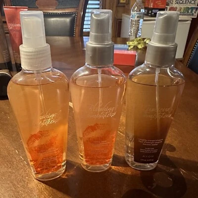 Avon Body Mist Set Blushing Luscious Temptations Daring Citrus Orange Blossom - Image 1 of 4