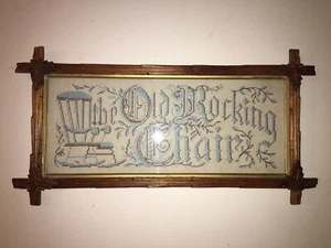 Antique MISSION Arts & Crafts Wood PICTURE Frame STICKLEY Sampler NEEDLECRAFT - Picture 1 of 12