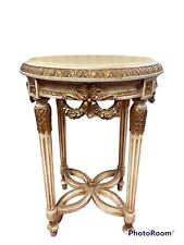 Beautiful Coffee Table Venetian Wooden & Marble Xx Century