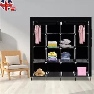 67" Clothes Closet Portable Wardrobe Clothes Storage Rack 12 Shelves 4 Side Pack - Picture 1 of 8