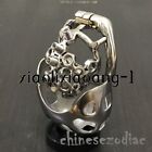 Stainless Steel Male Chastity Device Ball Cage Men Metal Screws Locking Belt