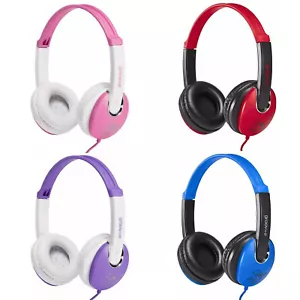 Groov-e Kidz On-Ear DJ Style Headphones Soft Ear Pads Adjustable Headband - Picture 1 of 21