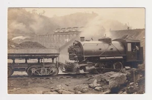 PENNSYLVANIA W.F. CAREY COMPANY LOCOMOTIVE REAL PHOTO POSTCARD AZO CIRCA 1920 - Picture 1 of 3