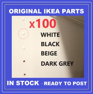 IKEA PAX KOMPLEMENT METOD VARIERA HOLE COVER CAP PLUG X100 SEALED ORIGINAL ITEM - Picture 1 of 10