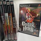 Lot Of 5 Guitar Hero Games PlayStation 2 PS2 Aerosmith, Guitar Hero 1,2,3,world