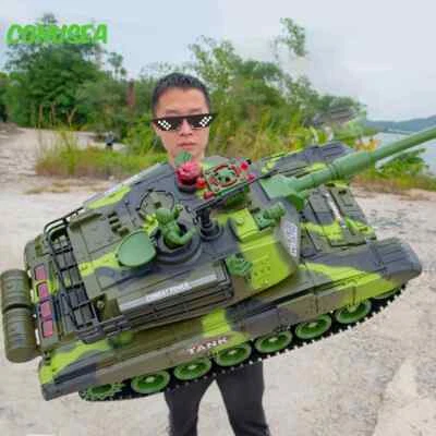 55/44CM Rc Tank Military War Electric Car Toys Simulation Shooting Crawler Toy - Image 1 of 4