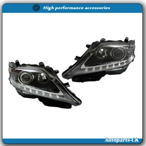 Set For Lexus RX350 RX450h 13-15 Halogen Black Pair W/o AFS Headlight Headlamp - Picture 1 of 13
