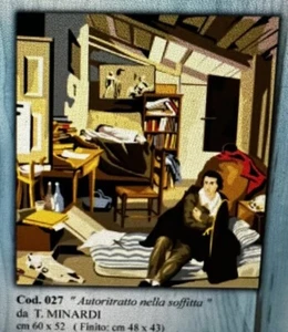 Printed needlepoint canvas 50x60 Cm Writter Canvas Only Krainer - Picture 1 of 1
