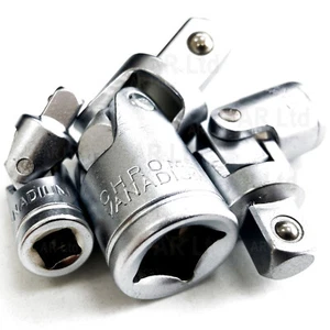 Socket Universal Joint Adapter Flexible Knuckle Wobble Joint Set 1/2. 1/4. 3/8in - Picture 1 of 10