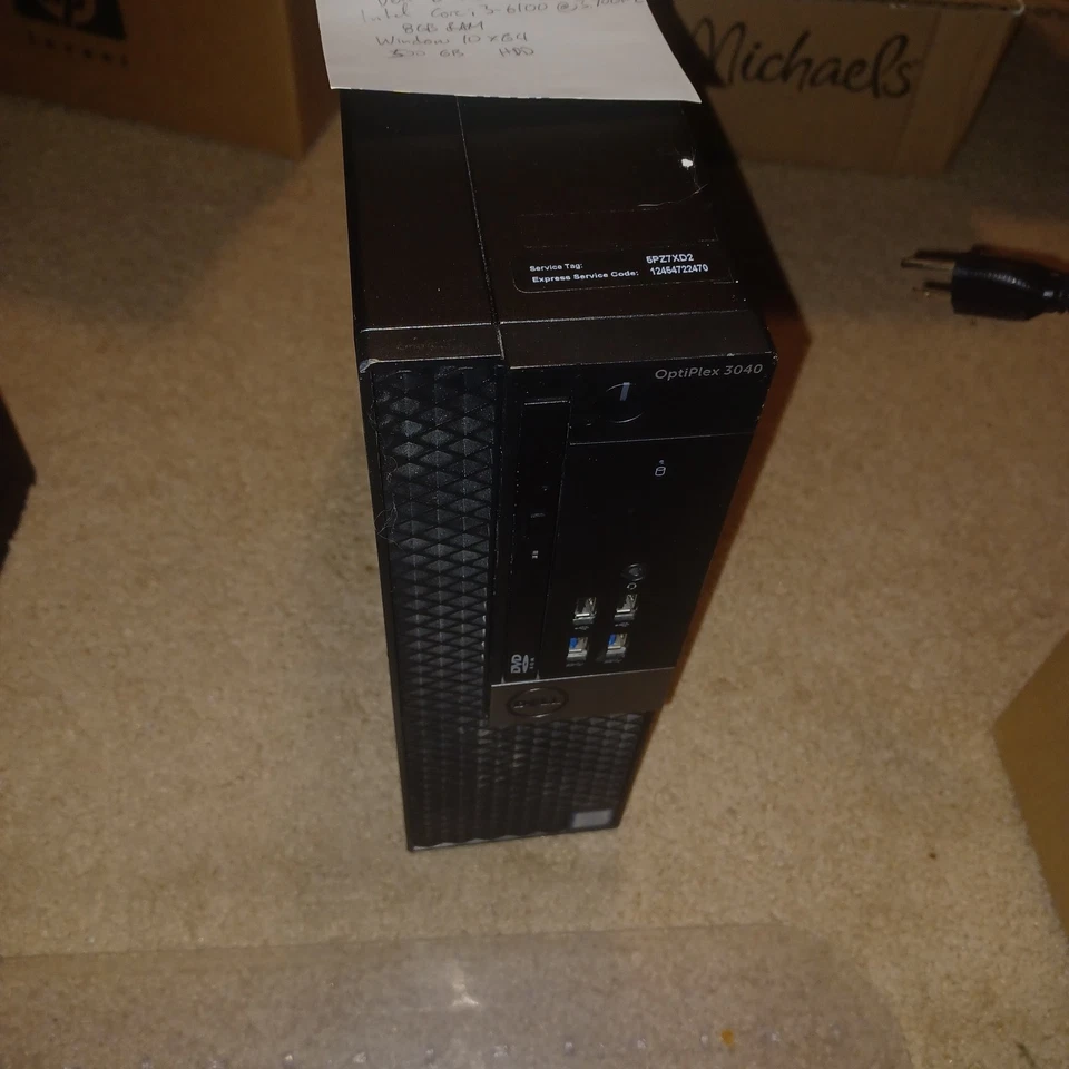 Dell Optiplex 3040 Desktop Computer, used - Image 1 of 1