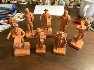 Lot Of 8 Portugal Terra Cotta Figurines - Picture 1 of 8