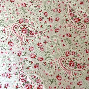 Ikea Cath Kidston Rosali Paisley Duvet Cover Full Double Pink Roses Polka Dots - Picture 1 of 8