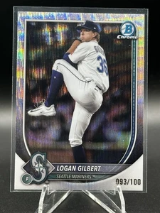 Refractor de onda cromada Bowman 2025 Logan Gilbert/100 Seattle Mariners #9 SP 🔥 - Imagen 1 de 2