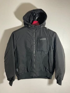 Chaqueta cortavientos ligera Hosstile negra con capucha cremallera completa XL de nailon - Imagen 1 de 3