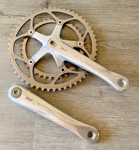 SHIMANO DURA ACE CRANKSET 7701 DOUBLE 53-39 TOOTH 175 MM ARMS OCTALINK - Picture 1 of 10