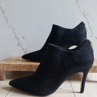 Ivanka Trump Boots Womens 9M Black Suede Pointed Toe Stiletto Heel Ankle Booties - Image 1 of 4