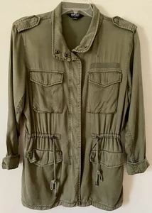 Buffalo David Bitton Damen Gr. L grün Utility leichte Cargojacke LESEN - Bild 1 von 11
