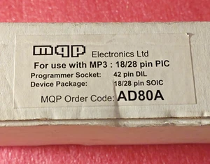 1lot AD80A For use with MP3 18/28 pin PIC ( 3pcs) MQP Electronics Ltd - Imagen 1 de 5