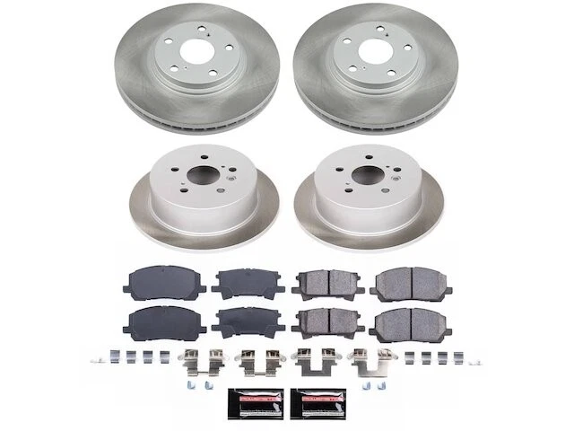 Kit de pastillas de freno y rotor delanteras y traseras para Toyota Highlander WF615HX 2004-2007 Foto 1 de 1