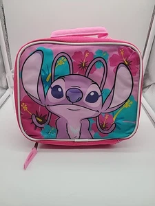 Bolsa de almuerzo Disney Lilo and Stitch aislada rosa floral - 9" x 8" x 3" - Imagen 1 de 4