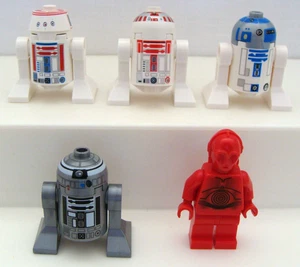 Lego Star Wars Droid Minifigure Lot Of 5 Including R2-D2 R-3PO R5-D4 R5-D8 R2-Q2 - Picture 1 of 11