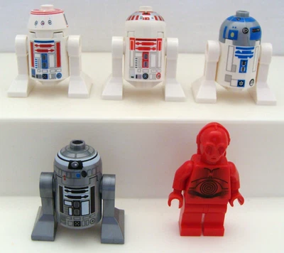 Lego Star Wars Droid Minifigure Lot Of 5 Including R2-D2 R-3PO R5-D4 R5-D8 R2-Q2 - Image 1 of 4
