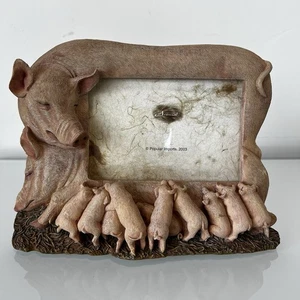 2003 Pigs Piglets Nursing Picture Frame w/ 3D Pigs Photo Is 4X6 - Picture 1 of 2