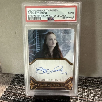 Sophie Turner, Game of Thrones, 2024 Legends of the Realm LEGACY Autograph PSA 9 - Image 1 of 2