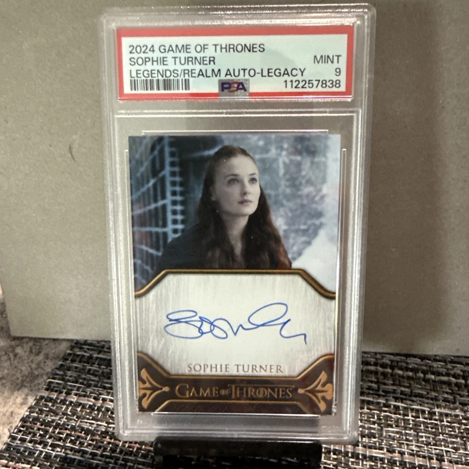 Sophie Turner, Game of Thrones, 2024 Legends of the Realm LEGACY Autograph PSA 9 - Image 1 of 2