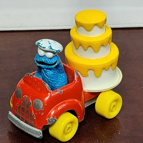 Vintage Sesame Street Cookie Monster Die Cast Car Mixer Playskool Muppet 1982 Cover