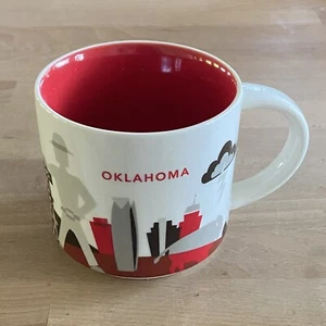 Starbucks You Are Here Oklahoma Kaffeetasse Becher rot weiß 2016 - Bild 1 von 4