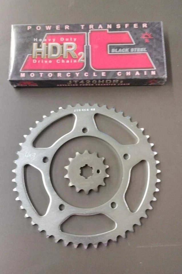 84-88 KAWASAKI KDX80 KDX 80 NUEVO PIÑÓN JT 14/48 JUEGO Y KIT CADENA JT HDR Foto 1 de 1